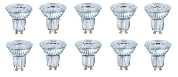 10X Osram Led Star PAR16 Reflektor 4,3W = 50W GU10 Warmweiß Eek:F (Spektrum A-G)-image