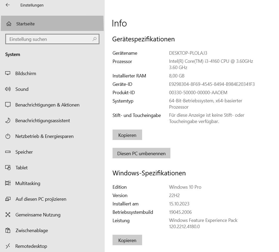 Computer PC Lenovo ThinkCentre E73 Desktop Intel Core i34130 gebraucht eBay