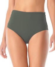 Anne Cole 283353 High-Waist Bikini Bottoms Women's Swimsuit, Size Small