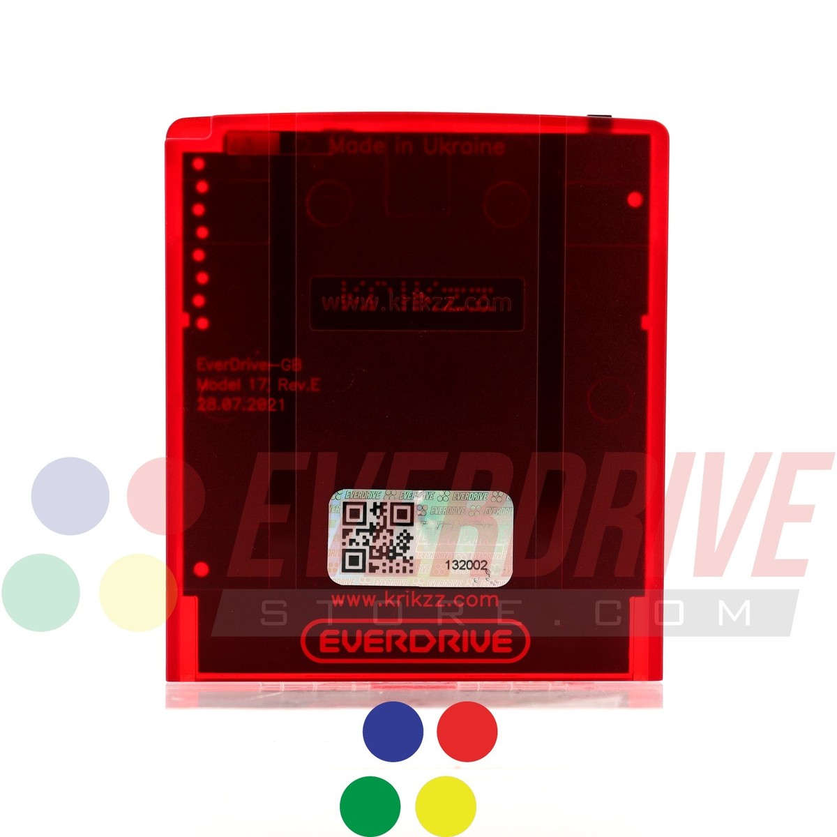 Everdrive GB X7 Frosted Red For Nintendo GameBoy By EverdriveStore 