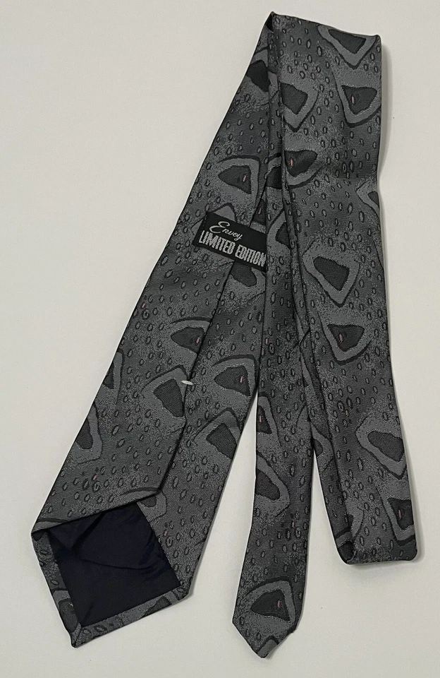 Corbata de cuello Envoy edición limitada gris patrón abstracto Foto 2 de 4