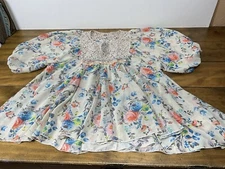 Ivy Jane Tunic Top Womens Floral Babydoll Peasant Boho Blouse