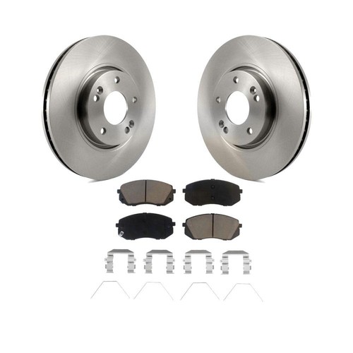 For 2017 Kia Soul EV Front Disc Brake Rotors And Ceramic Pads Kit eBay