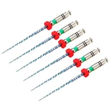 Vakker V Blue 25mm Taper 06 #35 NiTi Rotary Engine Files, 6/Pk. Green Color