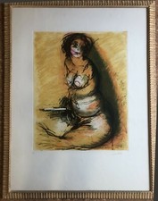 Ennio MORLOTTI = NUDO DI DONNA = Litografia con Cornice