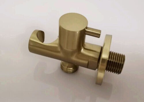 Bathroom Toilet Bidet Tap Kit Brushed Gold Wall Mounted Bidet Sprayer Shower - Picture 10 of 13