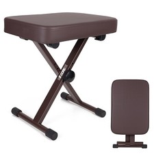 5 Core Keyboard Bench 3" Padded Piano Stool Adjustable 20.5" Heavy Duty Portable