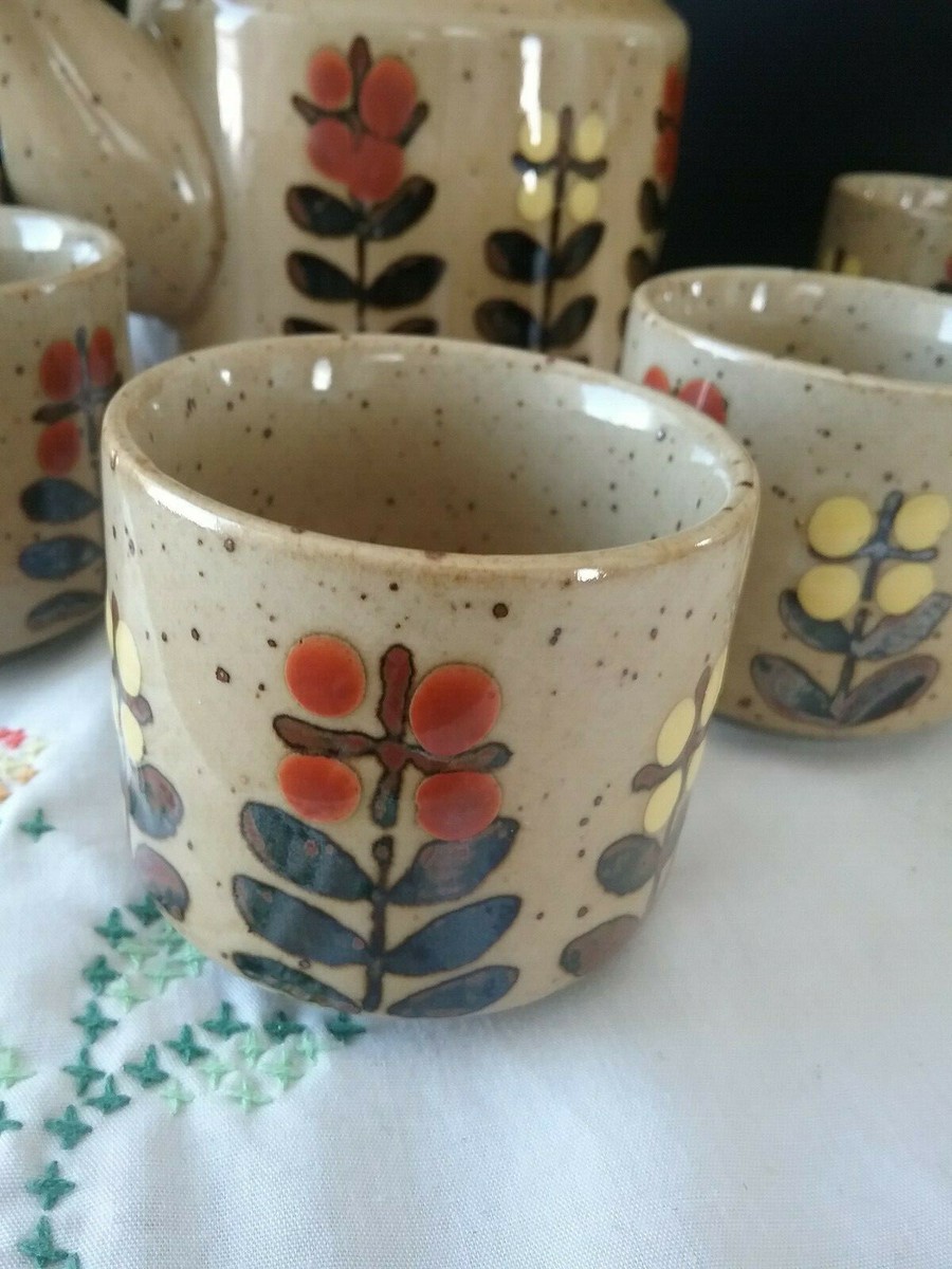 Vintage OTAGIRI Hand Crafted speckled Stoneware Tea Set Vintage OTAGIRI Hand Crafted speckled Stoneware Tea Set