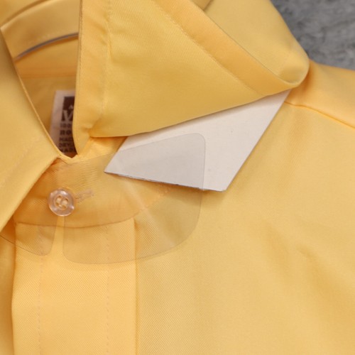 Vintage Montgomery Ward Shirt Mens 15-33 Yellow Lightweight 100% Polyester Disco - Picture 6 of 15