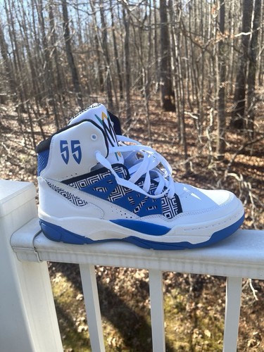 Adidas Dikembe Mutombo White Blue Black SZ 11 ⚪️🔵⚫️🟢🟡🔴🛡️🔥🔥🔥🔥🔥 - Picture 2 of 12