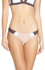 NWT 68 PilyQ Colorblock Bikini Teeny Bottoms in Riviera SZ Medium  2204
