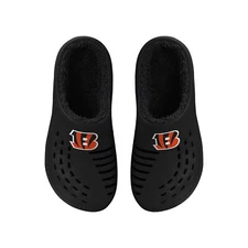 FOCO NFL Men's Cincinnati Bengals Sherpa Lined Big Logo Clogs