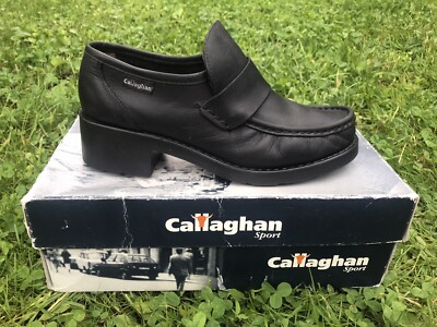   CALLAGHAN   bequeme Penny-Loafers in Schwarz aus Spanien - Echtleder