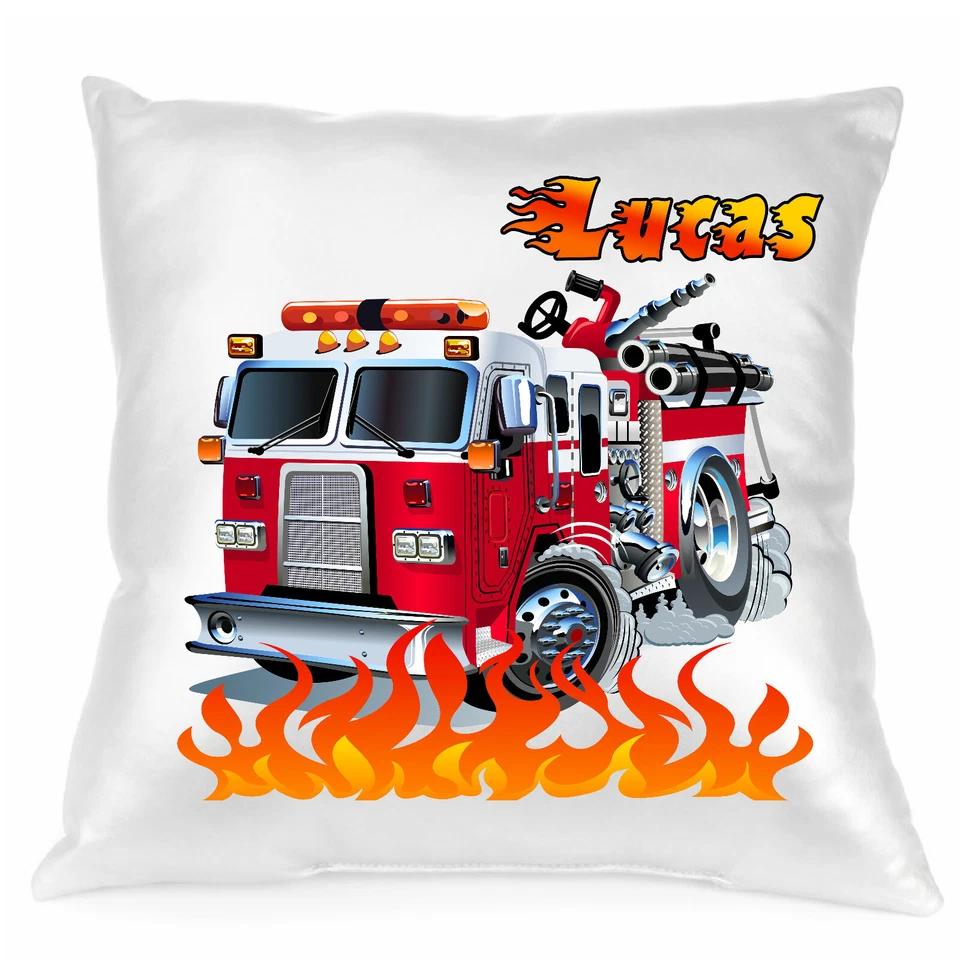 coussin pompier personnalise cadeau prenom au choix cadeau fete réf 232 - Photo 1/1