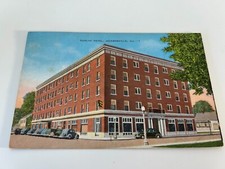 Dunlap Hotel Jacksonville Illinois Postcard