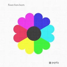 Flower From Hearts Needlepoint Kit or Canvas