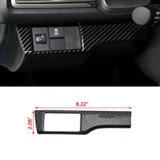 Headlight Switch Control Frame Cover For Honda Civic 10th 16-21 ABS Carbon Fiber
