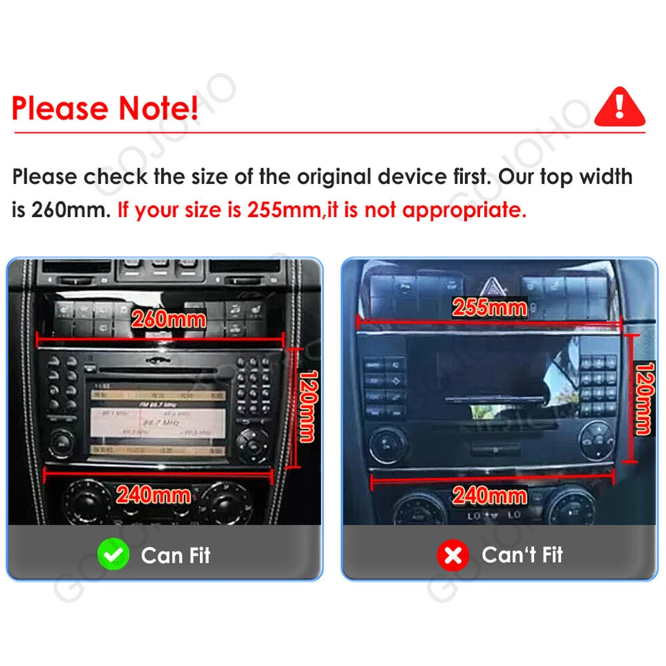 8" 64GB For MERCEDES BENZ C CLK W203 W209 Android Radio Carplay Car Stereo GPS - Image 3 of 4