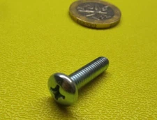 Zinc Plated Steel Pan Phillips Machine Screw 10-32 x 3/4" Length, 200 pcs