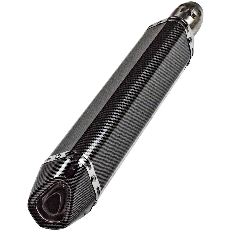 470mm Slip-on Exhaust Muffler Pipe W/DB Killer For 38-51mm Universal Motorcycle - Image 3 of 4