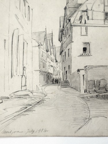 Edwin Toovey (1826-1906) Landscape drawing on paper. Titled and dated 1854 - Picture 2 of 2