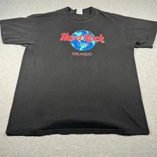 Hard Rock Cafe Shirt Adult Extra Large Black Orlando Entertainment Food Mens
