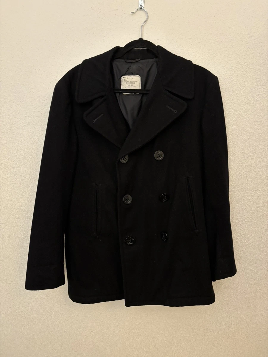ジャケット・アウター 90s vintage leather wool pea coat vintage pea coat products for sale | eBay