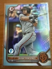 2022 Bowman 1st Edition - Diego Rincones #BPPF-65 Sky Blue Foil (RC)