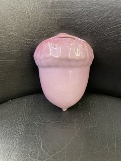 RARE Frankoma Lavender /Pink Acorn Wall Pocket Vase HTF!!