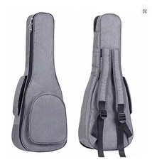 Ukulele Tasche Gigbag Tenor 26 Zoll Rucksack dick gepolstert Grau Schwarz