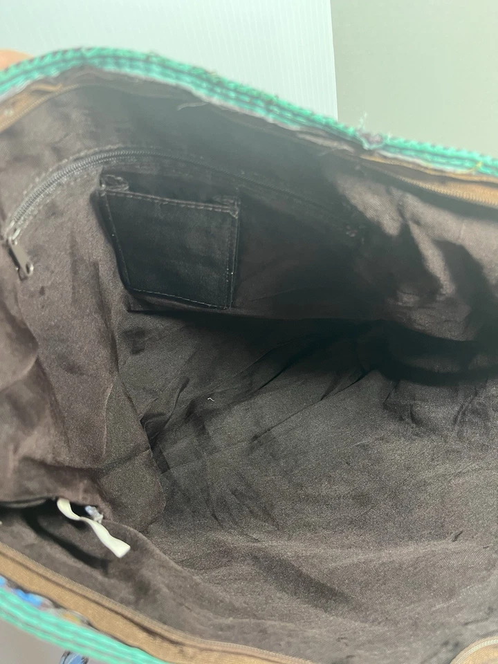 Bolso de Hombro Vera Bradley JAVA BLUE Villager - Marrón Azul Teal Foto 3 de 3