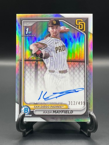 2024 Bowman Chrome Prospects #CPA-KM Kash Mayfield 1st Bow Auto Refractor /499