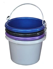 Fortiflex 1304897CTP 2 gal. Multipurpose Buckets, Shades of Blue, 4-Pack