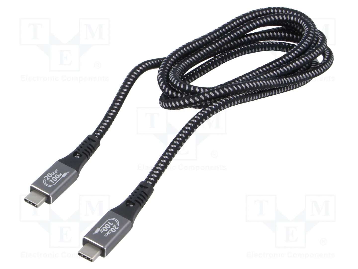 Cablexpert Noir Câble Usb-C 1,5M M/M 100W (Noir) - Image 2