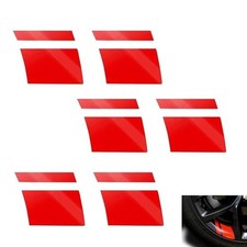 6 PCS Reflective Wheel Rim Decals, Tire Rim Stickers for 18-21 6 PCS 1 Red