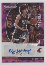2020-21 Panini Prizm Draft Picks Prospect Purple Ice 91/99 CJ Elleby Auto 5w7