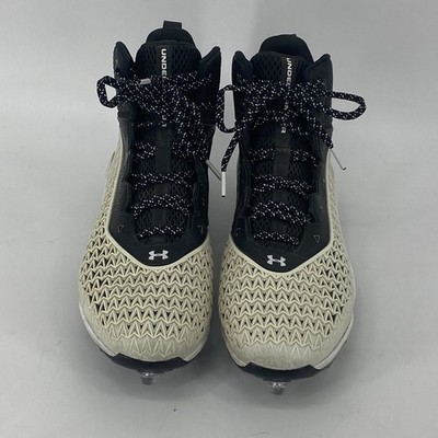 Under Armour Shoes Men s Hammer Mid MC Football Cleats Black White 11