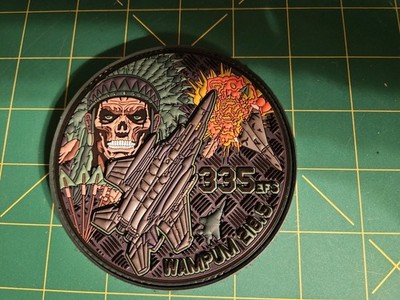 USAF 335 Expeditionary Fighter Sq ''Chiefs'' PVC Patch F-15E Strike Eagle CENTCOM