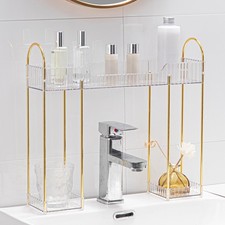 YCIA DONE Bathroom Countertop Organizer Over the Faucet, Narrow Counter Organ...