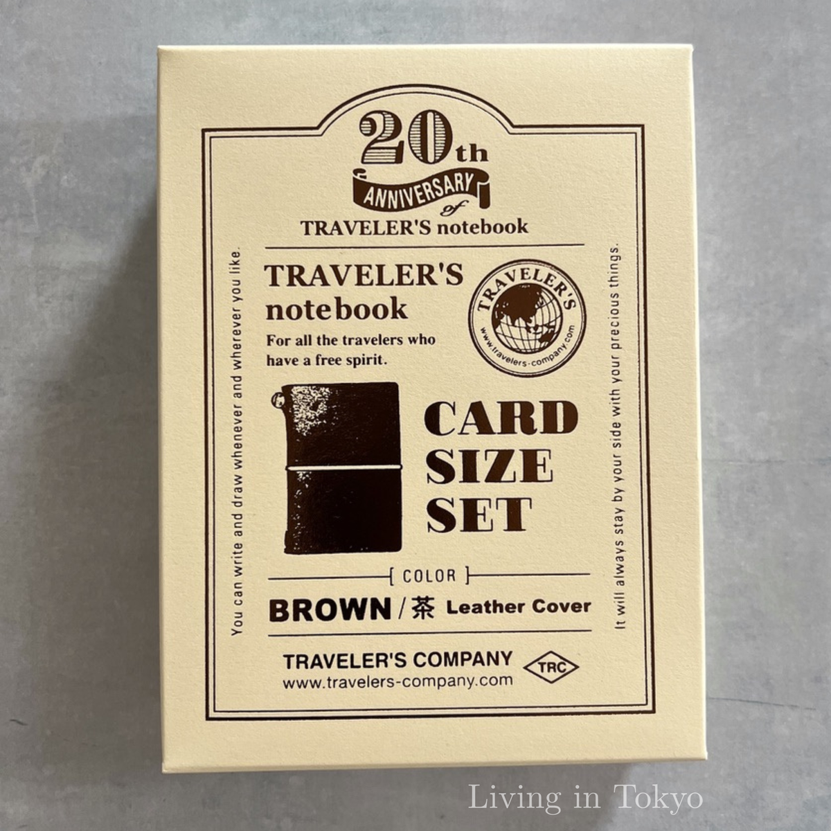 TRAVELERS Notebook Limited Card Size 20th Anniversary Set Brown | eBay