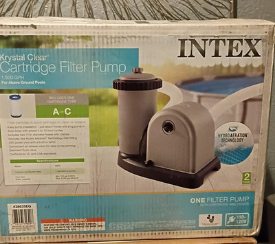 Intex Krystal Clear Filter Pump Hydro Aeration 1,500 GPH Above Ground Pools