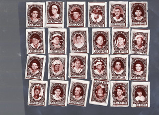 VINTAGE 1961 (24) DIFFERENT TOPPS YANKEES REDS Stamp Lot EX/EX NICE!