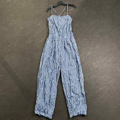 FREE PEOPLE Retro Heatwave Jumpsuit Women's Size M Blue Combo