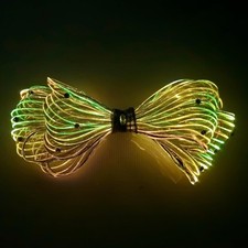 LED Bow Hair Clips 7 Colors Light up Hair Accessories Rhinestone Rave Clips C...