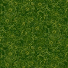 Timeless Treasures Poppy Passion Green Tonal Poppy Cotton Fabric by the Yard