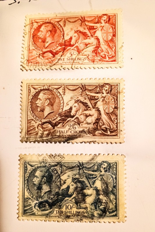 GB KGV 1915 DE LA RUE SEAHORSES