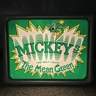 Rare Vintage Mickeys Fine Malt Liquor Beer Light Up Sign Mean Green Hornet Bar