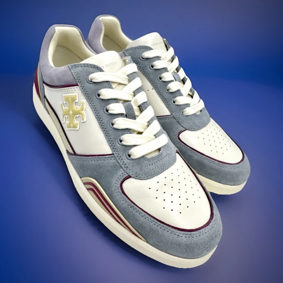 Tênis TORY BURCH CLOVER COURT MARFIM/AMARELO CANÁRIO/ARIA AZUL TAMANHO 9 NOVO NA CAIXA Esgotado - Imagem 3 de 4