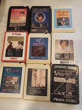    VTG Lot Of 9  8-Track Tapes Various Artists 60s 70s Not tested   