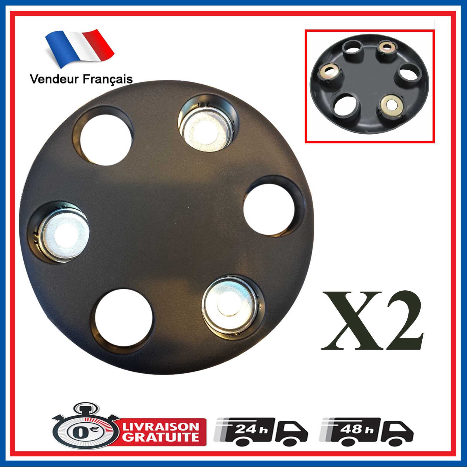 Enjoliveurs de roue Iveco Daily III IV réf 93824452 cache-moyeu utilitaire 16''